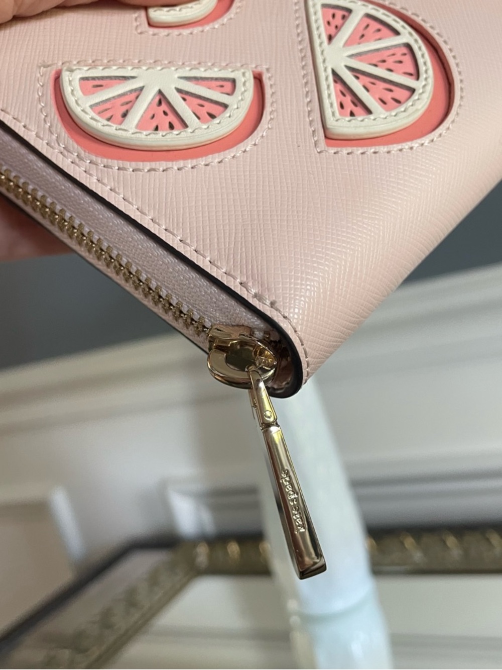 Kate Spade Tini Grapefruit Embellished Continental Novelty Wallet- New - Picture 9 of 9